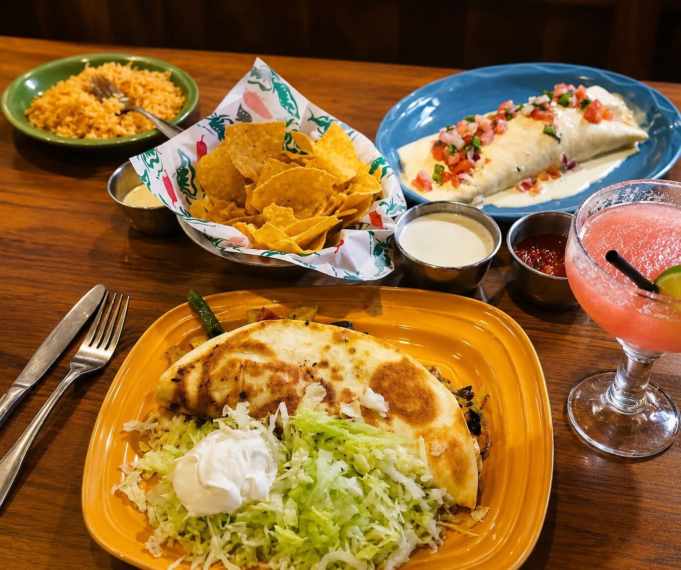 A colorful Mexican feast served at Los Bandidos