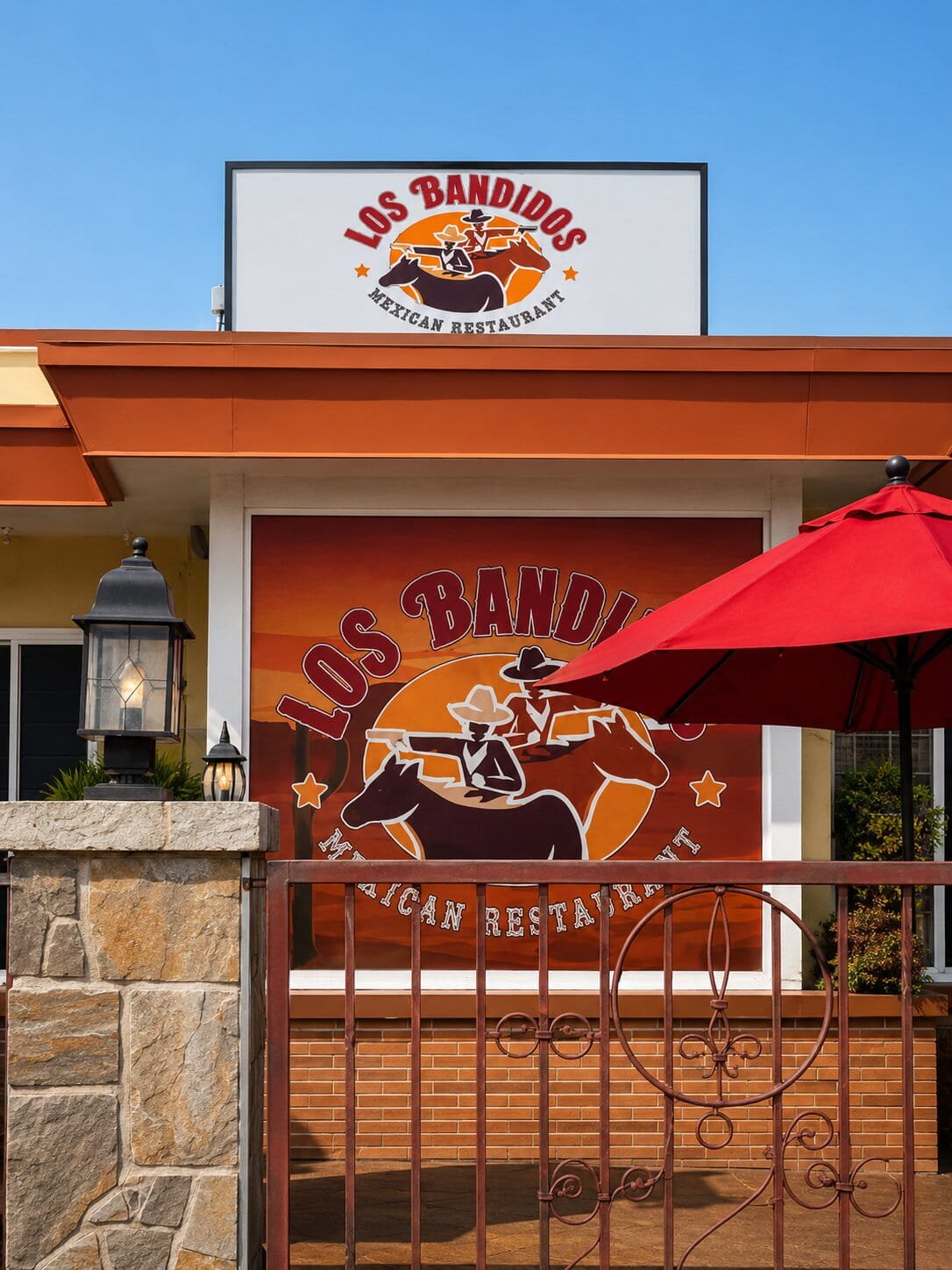 The Los Bandidos restaurant storefront in Clarksville, Virginia