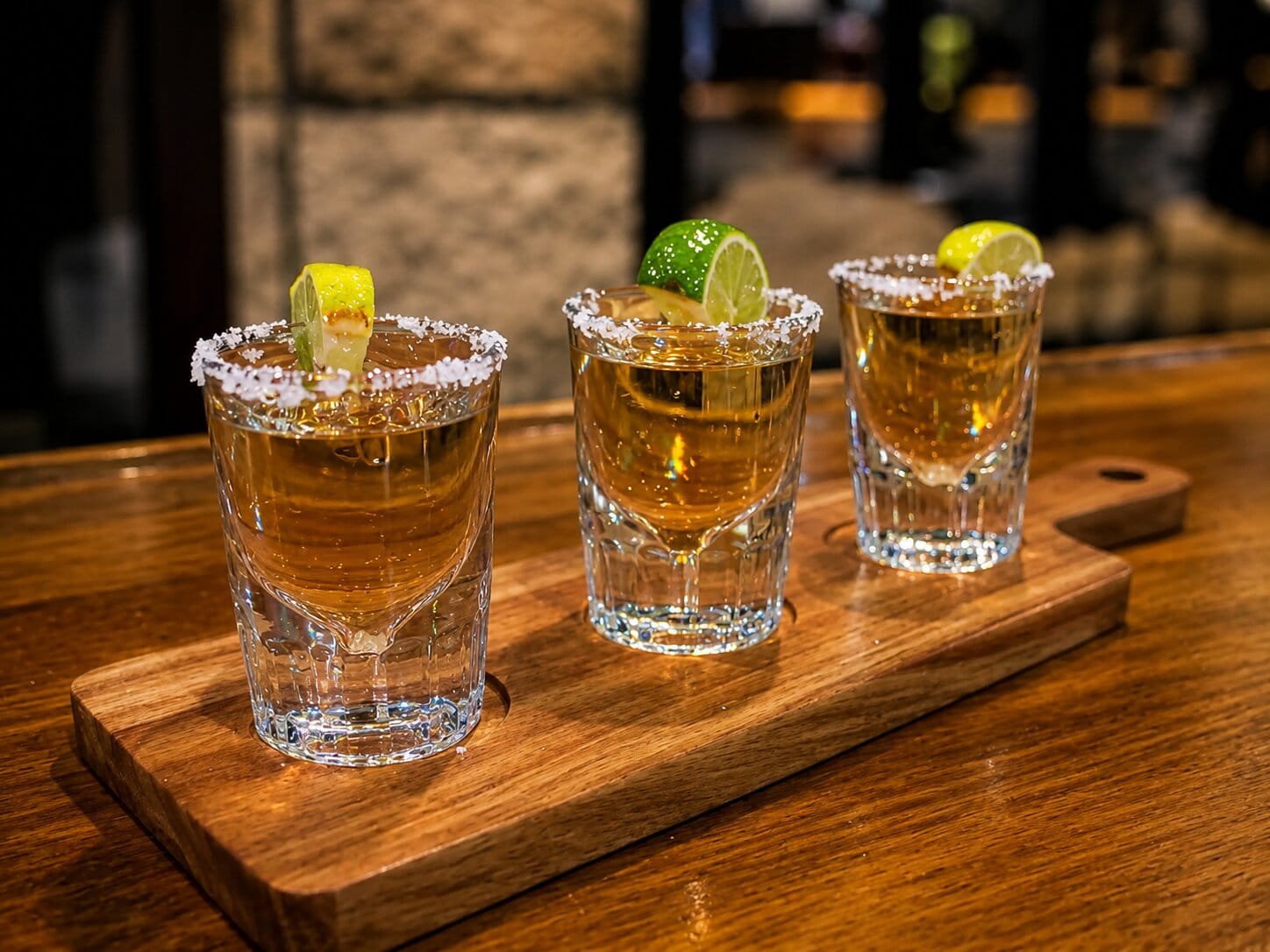 Tequila shots served at Los Bandidos